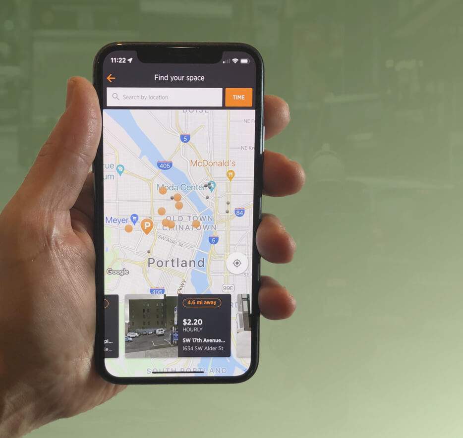 A hand showing the Citifyd parking app